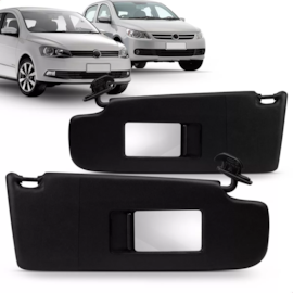 Quebra Sol GOL G5 G6 08 a 25 Preto Caixa Espelho Bolsa Dir