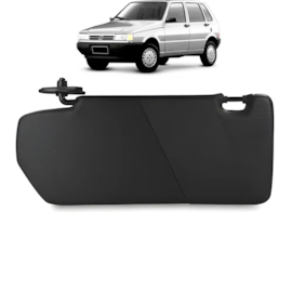 Quebra Sol UNO FIORINO 93 a 03 Preto Bolsa Esquerdo