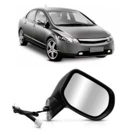 Retrovisor CIVIC 06 a 11 Direito Eletrico Com Pisca