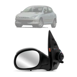 RETROVISOR PEUGEOT 206 207 99/14 CONTROLE L/E USADO (PARALELO)