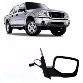 Retrovisor RANGER 05 a 10 Direito Elétrico Cromado